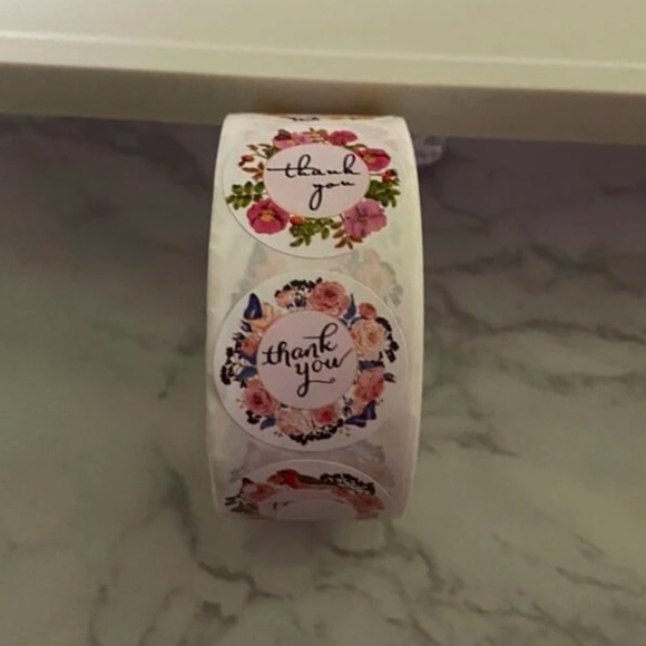 New 500 Pcs Floral Thank You Stickers 1 Inch Stationery Small Business Stickers - Picture 11 of 16